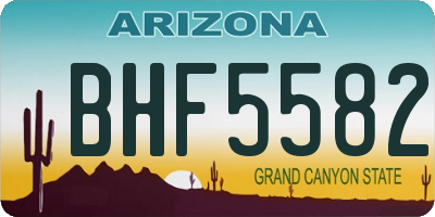 AZ license plate BHF5582