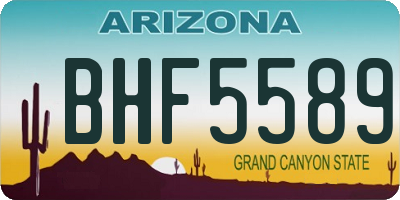 AZ license plate BHF5589