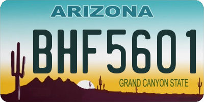 AZ license plate BHF5601