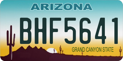 AZ license plate BHF5641