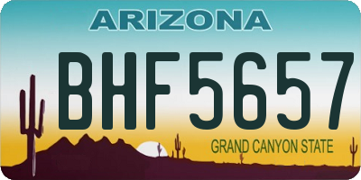 AZ license plate BHF5657