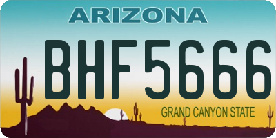 AZ license plate BHF5666