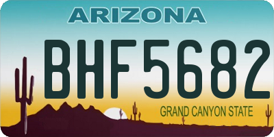 AZ license plate BHF5682