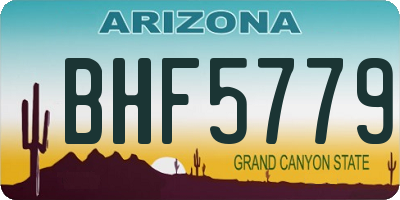 AZ license plate BHF5779