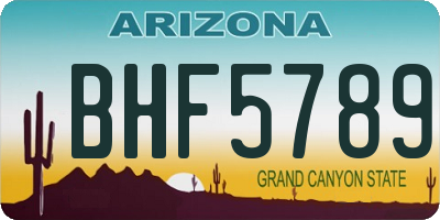 AZ license plate BHF5789