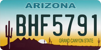 AZ license plate BHF5791