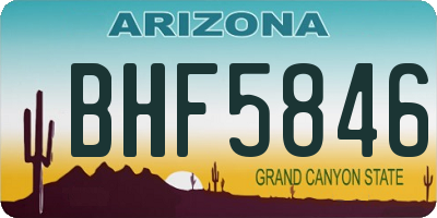 AZ license plate BHF5846