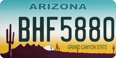 AZ license plate BHF5880