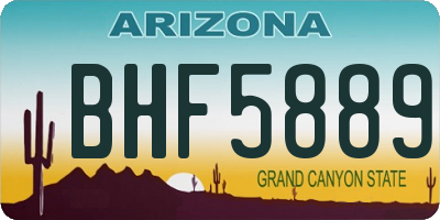 AZ license plate BHF5889