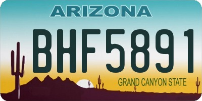 AZ license plate BHF5891