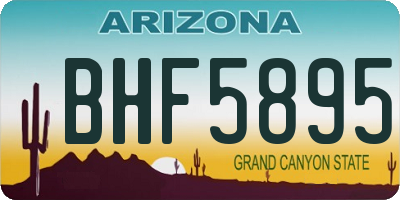 AZ license plate BHF5895