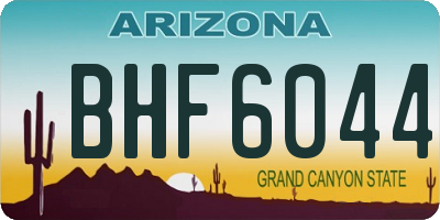 AZ license plate BHF6044