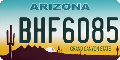 AZ license plate BHF6085