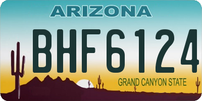 AZ license plate BHF6124