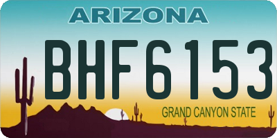 AZ license plate BHF6153