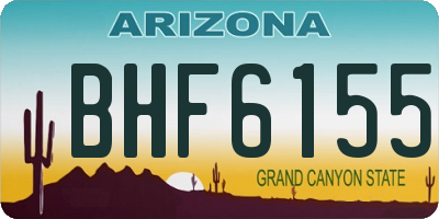 AZ license plate BHF6155