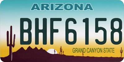 AZ license plate BHF6158