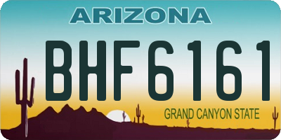 AZ license plate BHF6161
