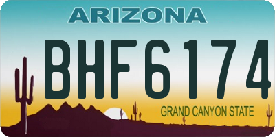 AZ license plate BHF6174