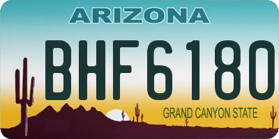 AZ license plate BHF6180