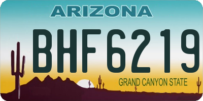 AZ license plate BHF6219