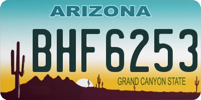 AZ license plate BHF6253