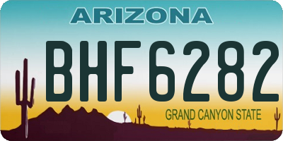 AZ license plate BHF6282