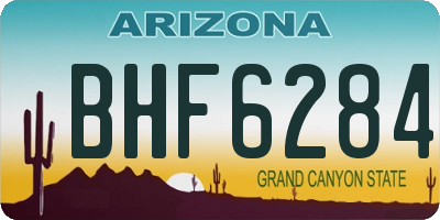 AZ license plate BHF6284