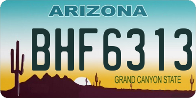 AZ license plate BHF6313