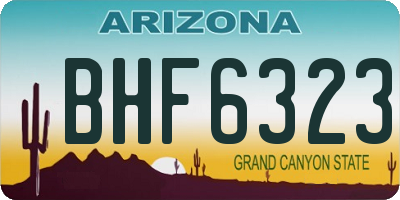 AZ license plate BHF6323