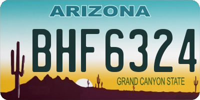 AZ license plate BHF6324