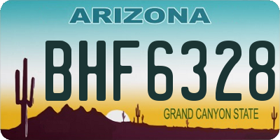 AZ license plate BHF6328