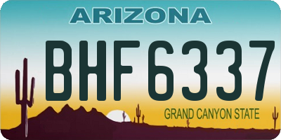 AZ license plate BHF6337