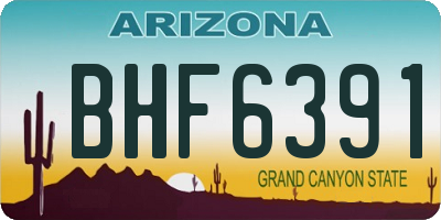 AZ license plate BHF6391
