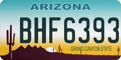 AZ license plate BHF6393