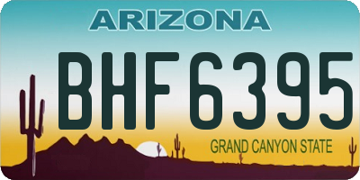 AZ license plate BHF6395