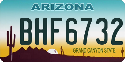 AZ license plate BHF6732