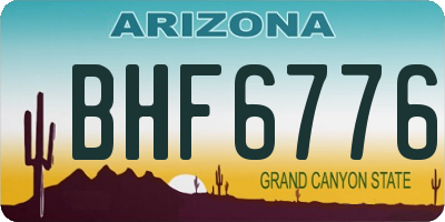 AZ license plate BHF6776