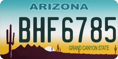 AZ license plate BHF6785