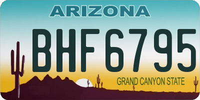 AZ license plate BHF6795