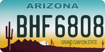 AZ license plate BHF6808