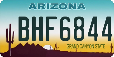 AZ license plate BHF6844
