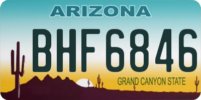 AZ license plate BHF6846