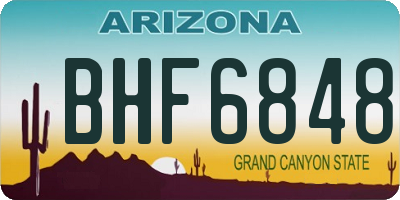 AZ license plate BHF6848