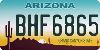 AZ license plate BHF6865