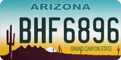 AZ license plate BHF6896