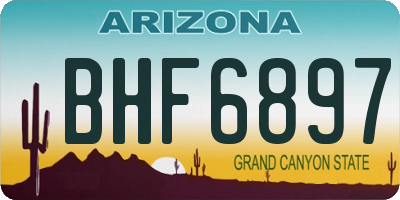 AZ license plate BHF6897