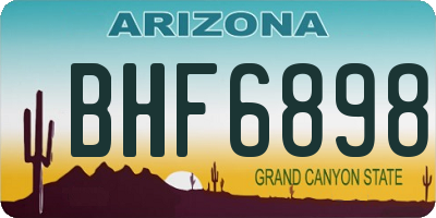 AZ license plate BHF6898