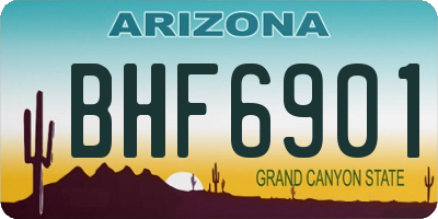 AZ license plate BHF6901
