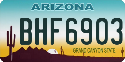 AZ license plate BHF6903